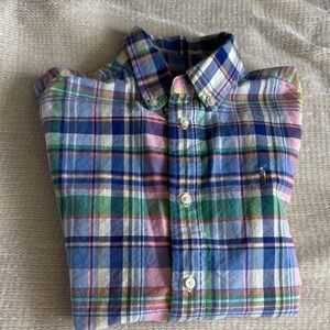 Polo Ralph Lauren boys button down short sleeve plaid shirt